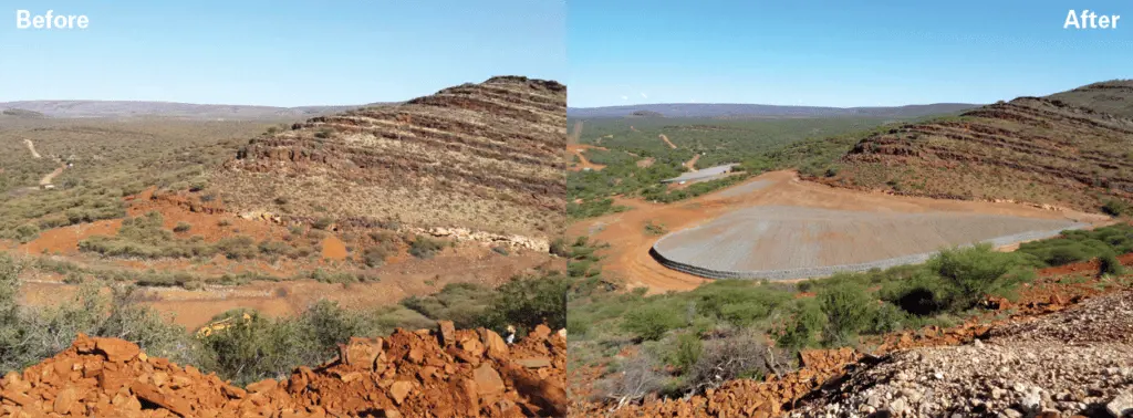 Before and after a mine closure